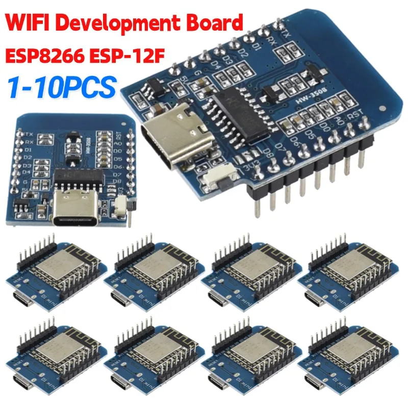 Esp8266 Nodemcu Board - 1-10 adet ESP8266 ESP-12F D1 Mini